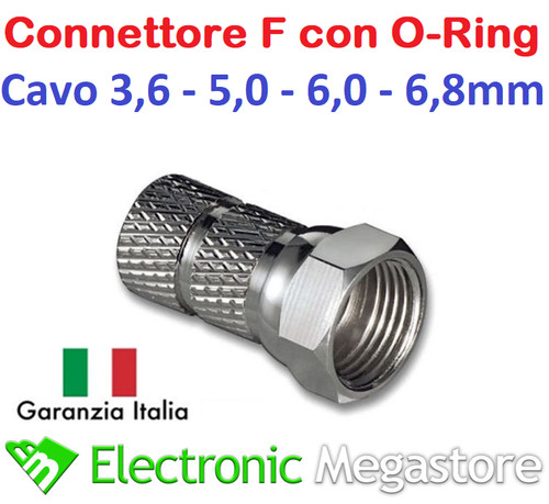 Connettore con oring spina f - con,